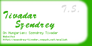 tivadar szendrey business card